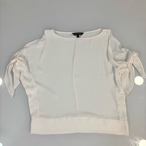 Express Cream Women's Blouse with Tie Sleeves